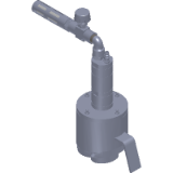 Compressed air industrial stirrers with screwthread device