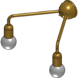 Wall Loft Lamp T2X Brass