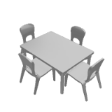 Woodcrest Table and Chair Set Rectangle