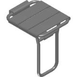 Lift-up shower seat, with ALU leg