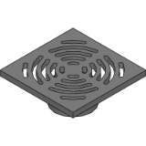 Stainless Steel Floor Drain Grate Ass Square 200x100BSP