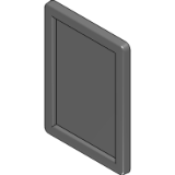 Wallgate Anti-Ligature, Anti-Vandal Polycarb Mirror with Solid Surface Surround Front Fixed 250 x 35