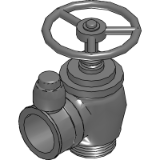Red Emperor Fire Valve 65 BIC w Top BFly Cap [WA] Painted- RGroove Inlet w Nylon Plug