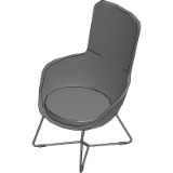 Juxta Lounge Chair High Back With Arms Models 45520 45530 45540 45541 45550 45551