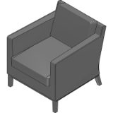 KM-Classic Low Arm Lounge Chair Model 59511