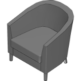 KM-Round Back Lounge Chair Model 59311