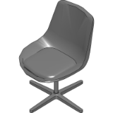 Ponder Side Chair Armless 4 Star Base Model 68744
