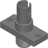 Simplex Metal ST to FC Fiber Optic Adapter Rectangular Mount