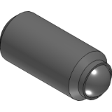 PNBF-P / PNBF-KS-P - Miniature Ball Plunger with Nylon welding, Steel Type