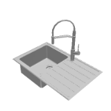 Apollo Single Bowl Sink with Drainer