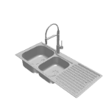 Diaz 1 & 34 Bowl Sink With Drainer