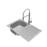 Diaz Single Bowl Sink with Drainer