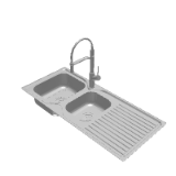 Endeavour 1 & 34 Bowl Sink With Drainer