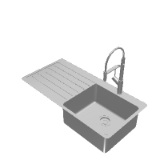 Sonetto Single Bowl Topmount Sink With Drainer