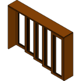 Door Lift Slide Wood Clad 5 Panel S 15
