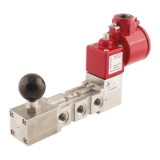 SS14520B#15L - Solenoid valves 5/2 with self-locking manual reset inverted