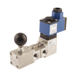 SS1432CC#14L - Solenoid valves 3/2 with self-locking manual reset