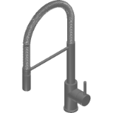 Single stainless steel mixer faucet