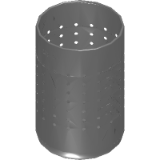 Tramontina 10L stainless steel paper basket with a polished finish, with polypropylene base