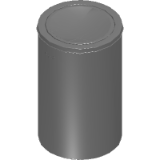 Tramontina 20 L stainless steel swing bin with a polished finish