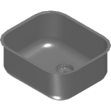 Satin stainless steel bowl 40x34 cm
