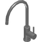 Tramontina mono stainless steel mixer faucet with articulated spout_2