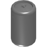 Tramontina 10L stainless steel trash bin with a scotch brite finish, with polypropylene smart lid