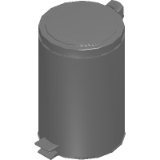 Tramontina stainless steel pedal trash bin with a polished finish and removable internal bucket 12 L