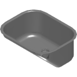 Satin stainless steel inset laundry sink 50x40 cm