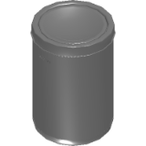 Tramontina 7L stainless steel swing trash bin with a polished finish and polypropylene base