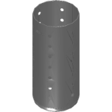 Tramontina 15L stainless steel umbrella stand with a Scotch-Brite finish and polypropylene internal container