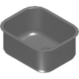 Satin stainless steel bowl 50x40 cm_1