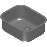 Satin stainless steel bowl 50x40 cm_2