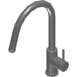 Tramontina mono stainless steel mixer faucet with extension