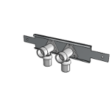 Supply system plumbing fixture 2 wingback elbow plates