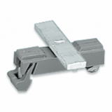 790-114 - Carrier with grounding foot, parallel to carrier rail, 45 mm long, Cu 10 mm x 3 mm, suitable for 790 Series shield clamping saddles and 791 Series shield clamps
