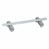 790-115 - Carrier with 2 grounding feet, parallel to carrier rail, 125 mm long, Cu 10 mm x 3 mm