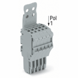 2020-102/142-000 to 2020-115/147-000 - 1-conductor female connector, Push-in CAGE CLAMP®, 1.5 mm², Pin spacing 3.5 mm, Centered locking levers, Strain relief plate